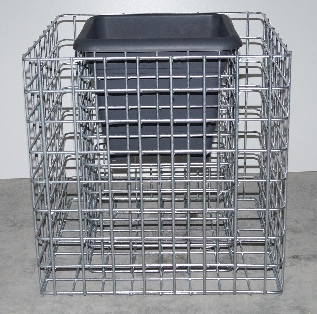 Columna de flores Altura 42 cm Base 42 x 42 cm MW 5 x 5 cm, galvanizado en caliente incl. maceta