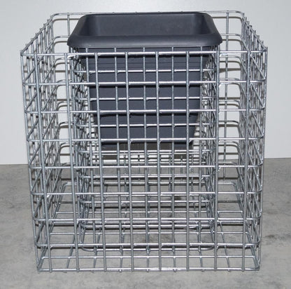 Columna de flores Altura 42 cm Base 42 x 42 cm MW 5 x 5 cm, galvanizado en caliente incl. maceta