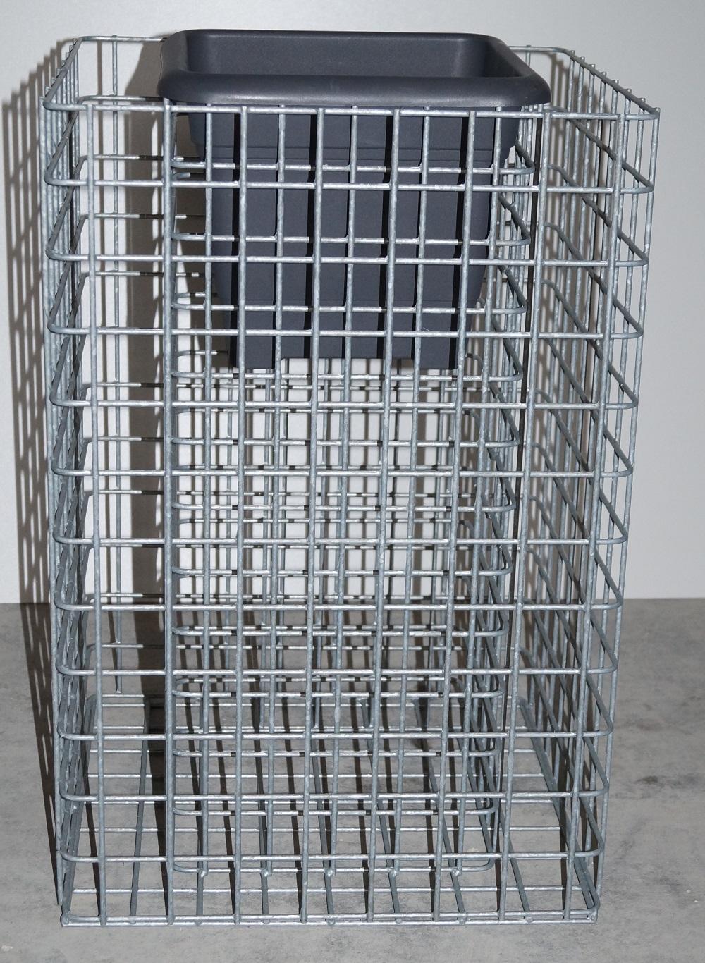 Columna de flores Altura 62 cm Base 42 x 42 cm MW 5 x 5 cm, galvanizado en caliente incl. maceta