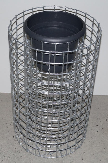 Colonne de fleurs hauteur 62 cm ronde, diamètre 37 cm, MW 5 x 5 cm, galvanisé à chaud, pot inclus