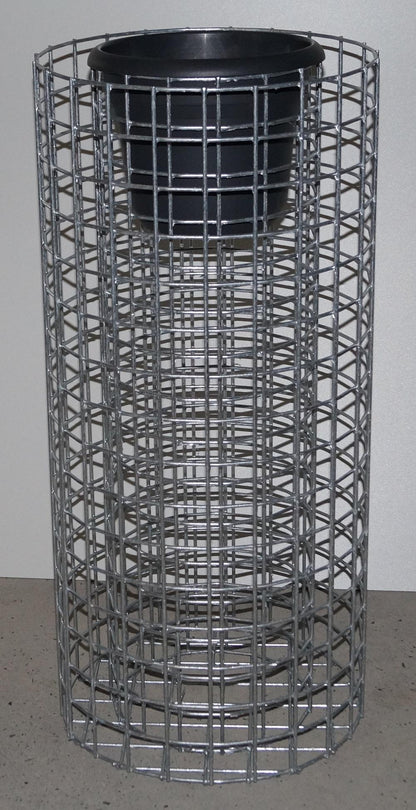 Colonne de fleurs hauteur 82 cm ronde, diamètre 37 cm, MW 5 x 5 cm, galvanisé à chaud, pot inclus