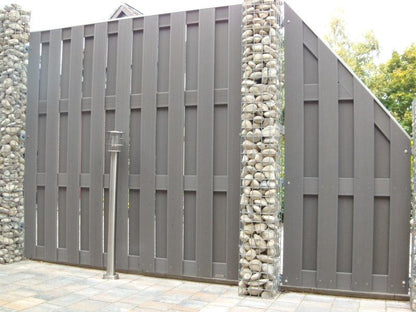 Columna de gaviones, cuadrada 22 cm x 22 cm, 230 cm de altura, MW 5 cm x 5 cm