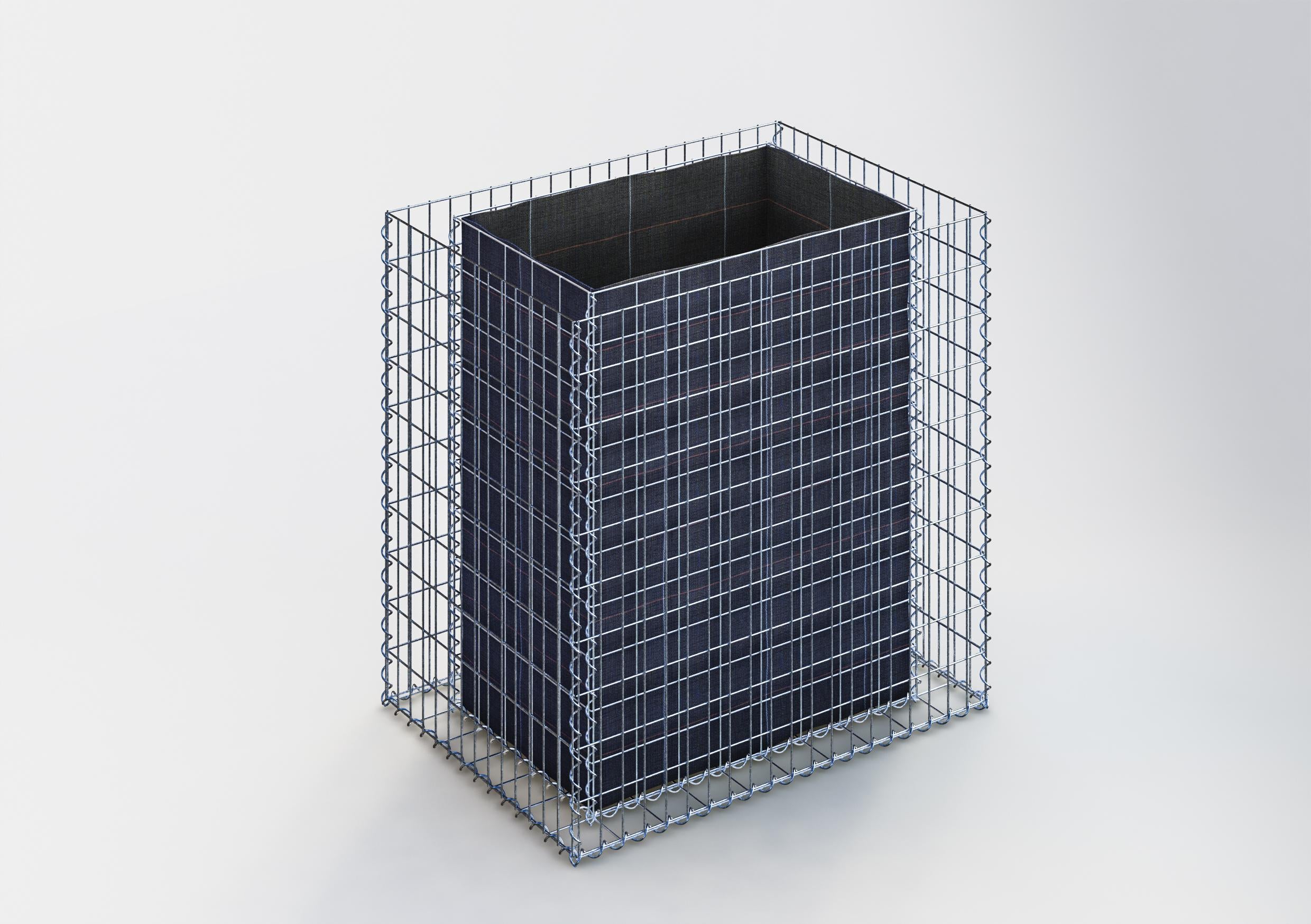 Højseng firkantet 100 cm x 100 cm x 70 cm (L x H x D), maskestørrelse 5 x 10 cm, vægtykkelse 10 cm