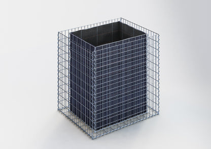 Letto rialzato rettangolare 100 cm x 100 cm x 80 cm (L x H x P), dimensione rete 5 x 10 cm, spessore parete 10 cm