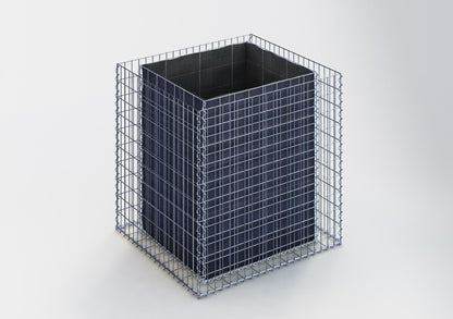 Rechthoekig verhoogd bed 100 cm x 100 cm x 90 cm (L x H x D), maaswijdte 5 x 10 cm, wanddikte 10 cm