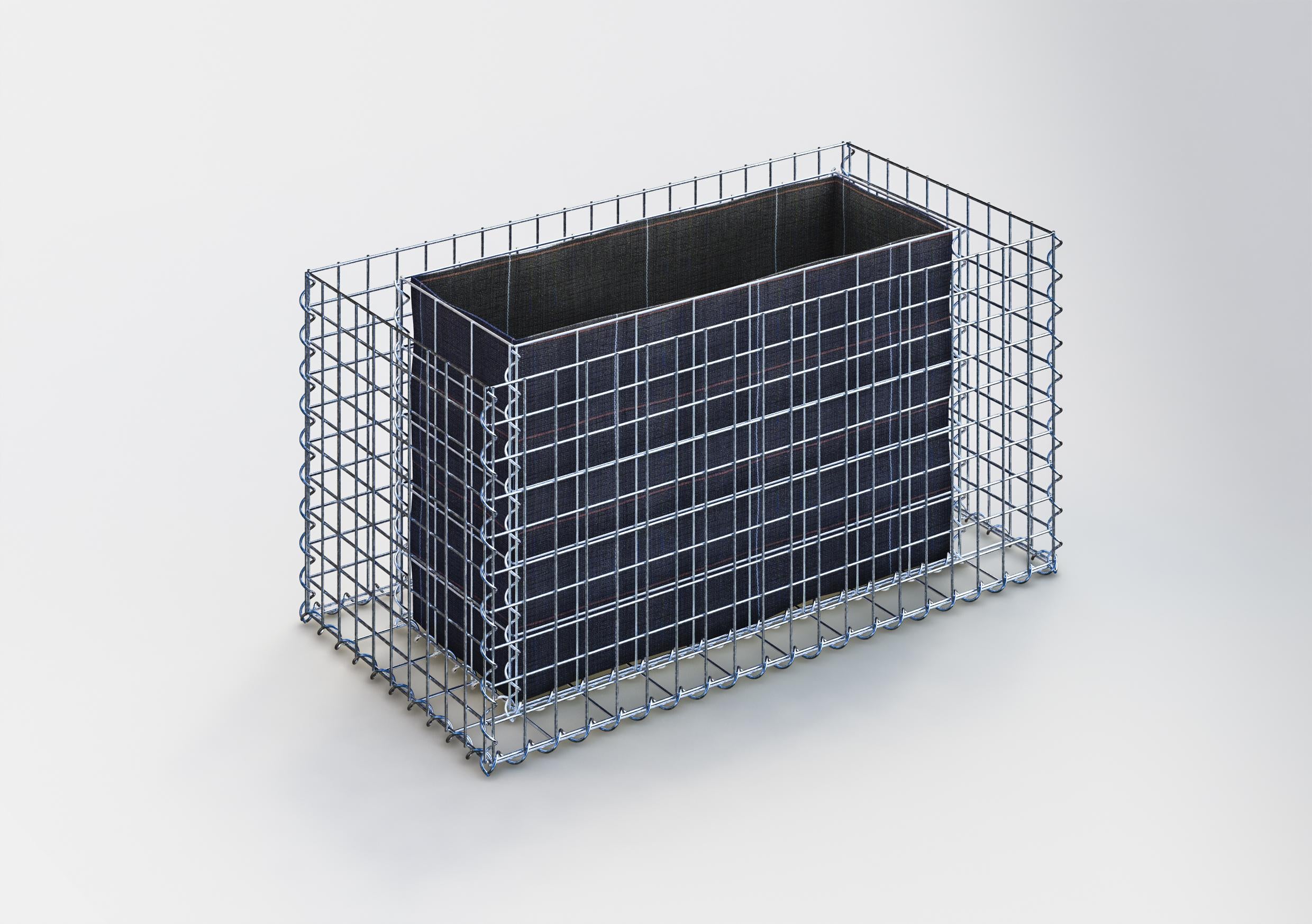 Højseng firkantet 100 cm x 50 cm x 50 cm (L x H x D), maskestørrelse 5 x 5 cm, vægtykkelse 10 cm