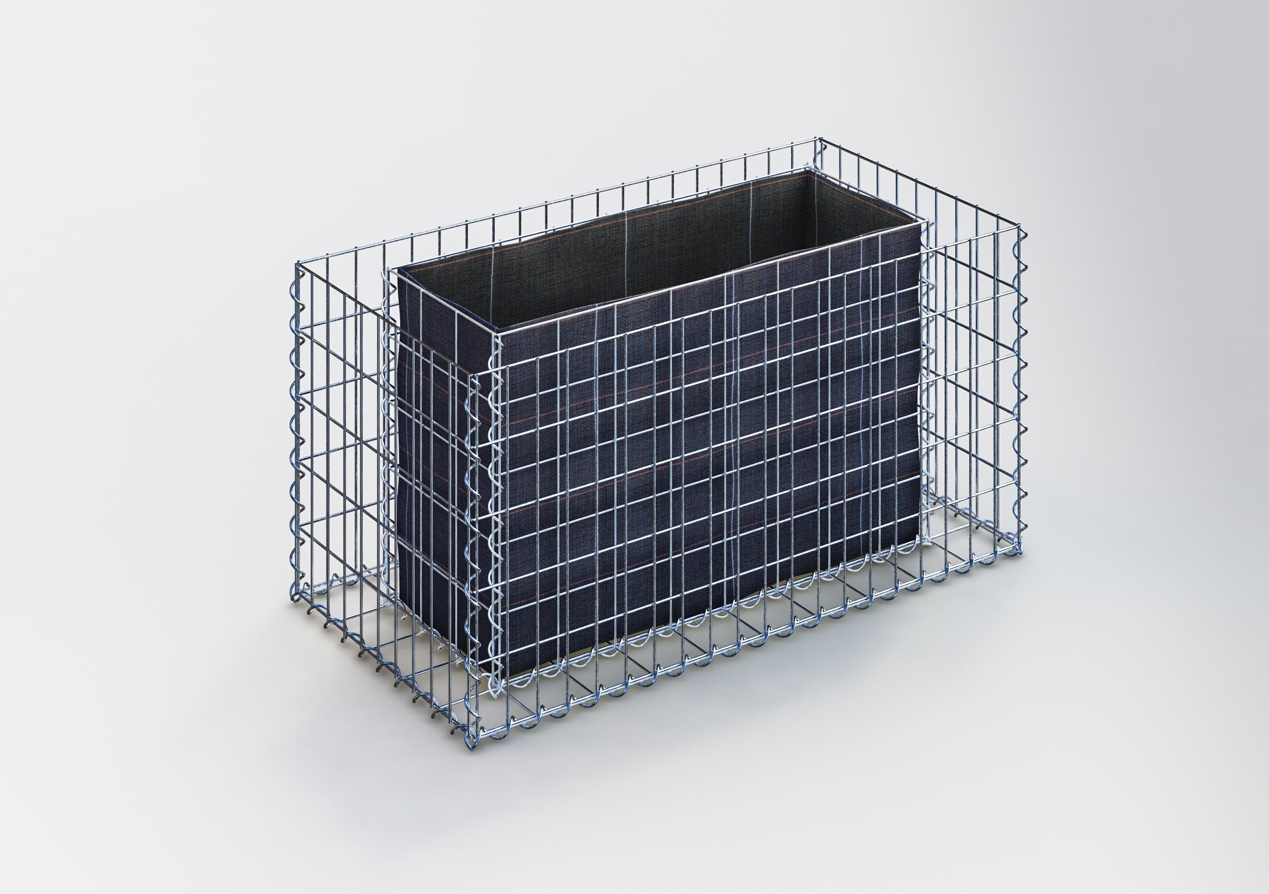 Raised bed square 100 cm x 50 cm x 50 cm (L x H x D), mesh size 5 x 10 cm, wall thickness 10 cm