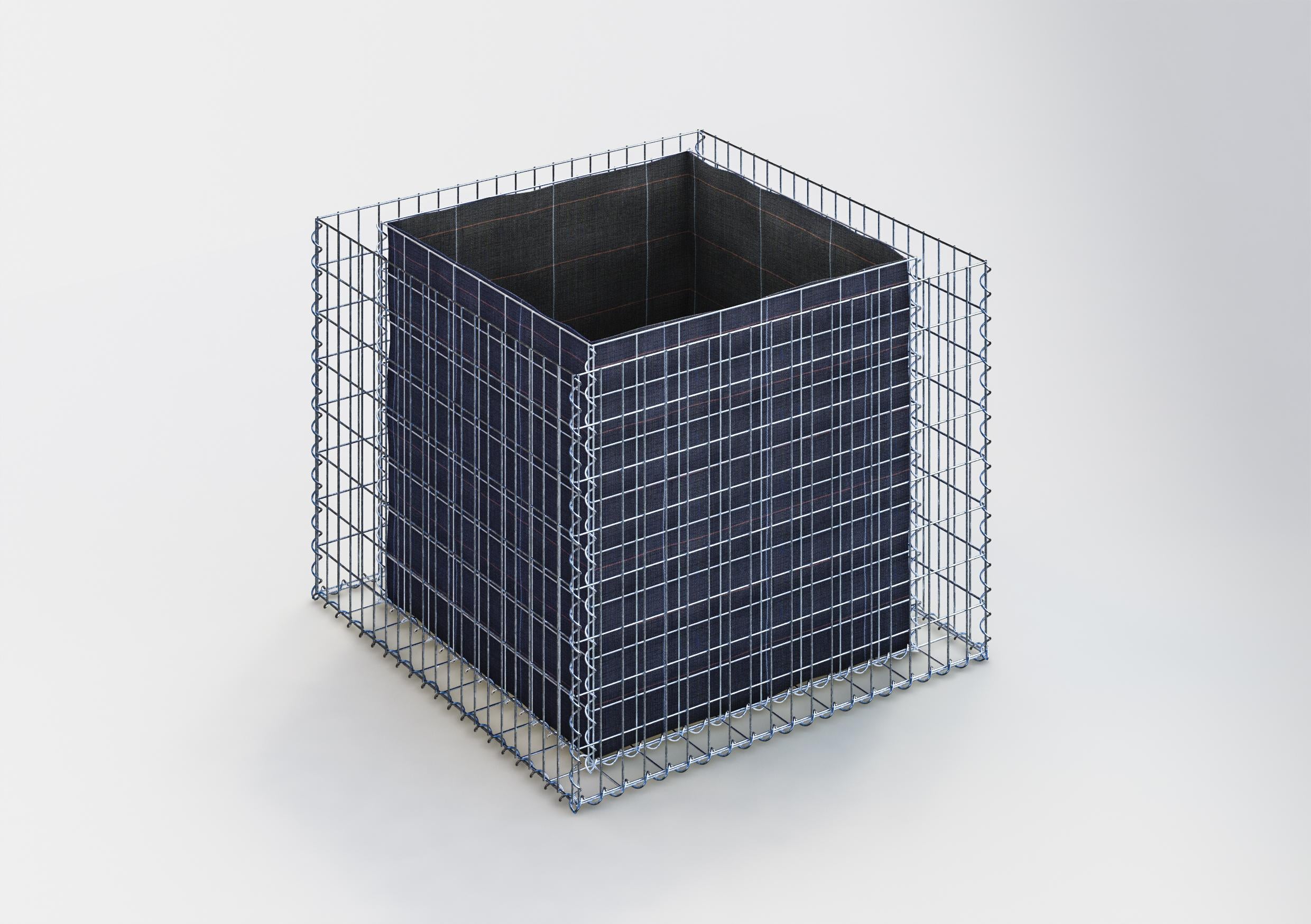 Raised bed square 100 cm x 80 cm x 100 cm (L x H x D), mesh size 5 x 10 cm, wall thickness 10 cm