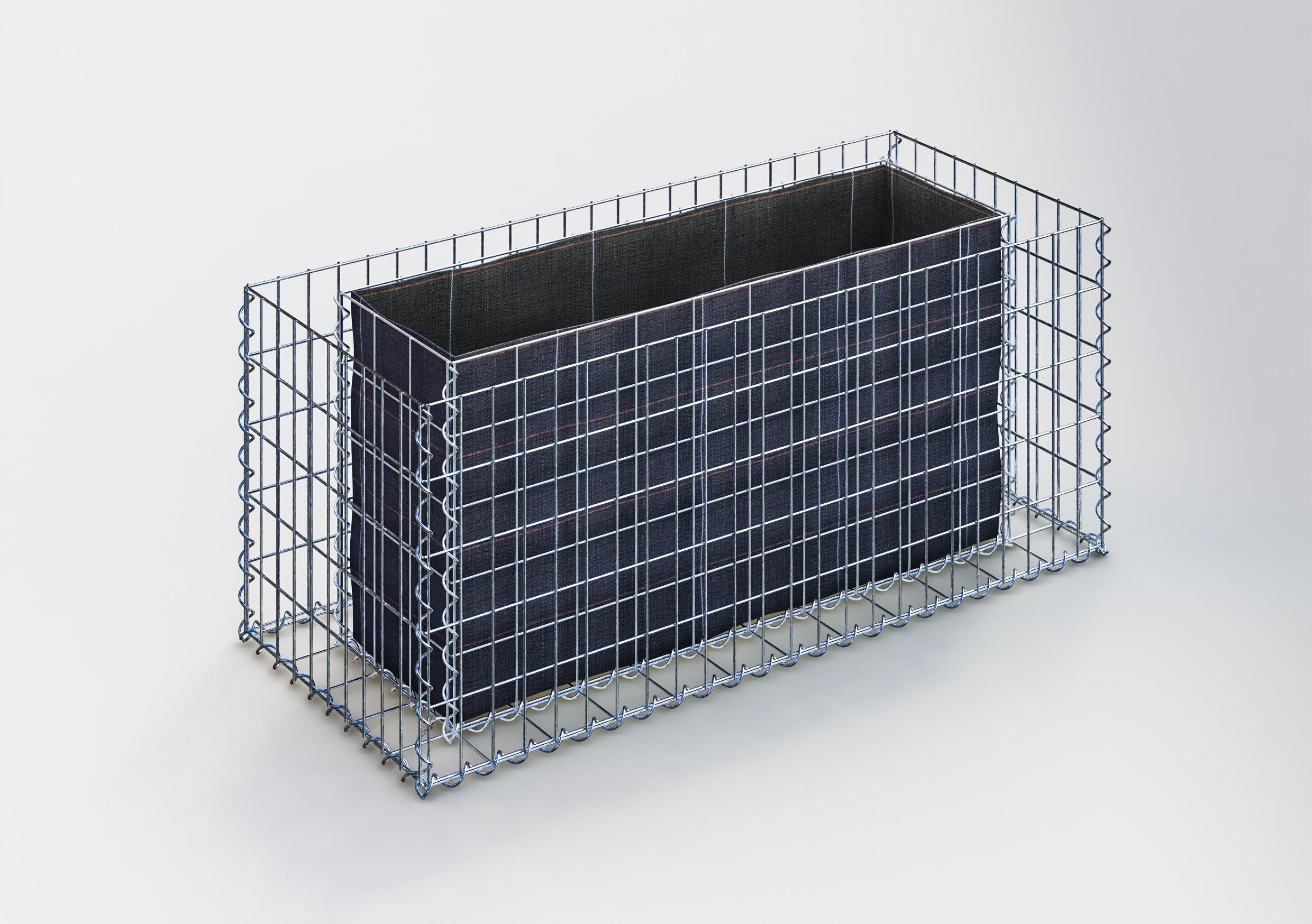 Raised bed square 120 cm x 50 cm x 50 cm (L x H x D), mesh size 5 x 10 cm, wall thickness 10 cm