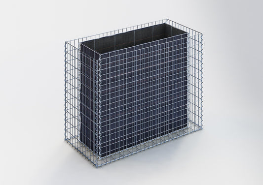 Rechthoekig verhoogd bed 130 cm x 100 cm x 60 cm (L x H x D), maaswijdte 5 x 10 cm, wanddikte 10 cm