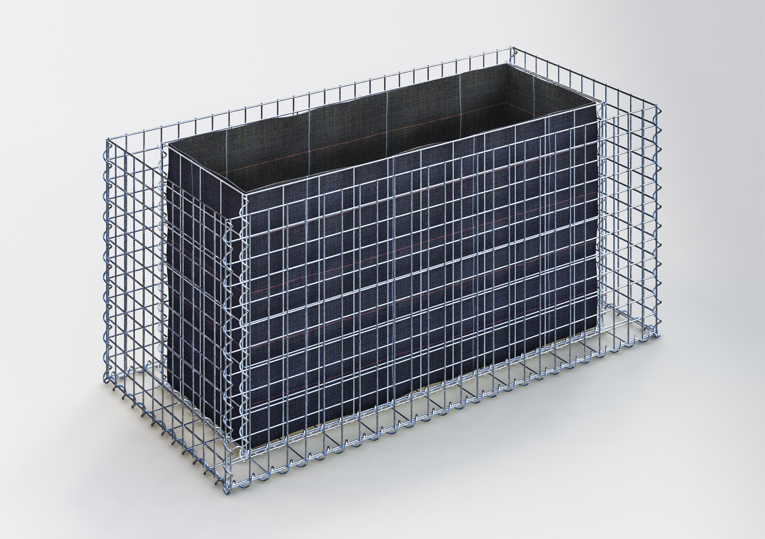 Raised bed square 130 cm x 60 cm x 60 cm (L x H x D), mesh size 5 x 5 cm, wall thickness 10 cm