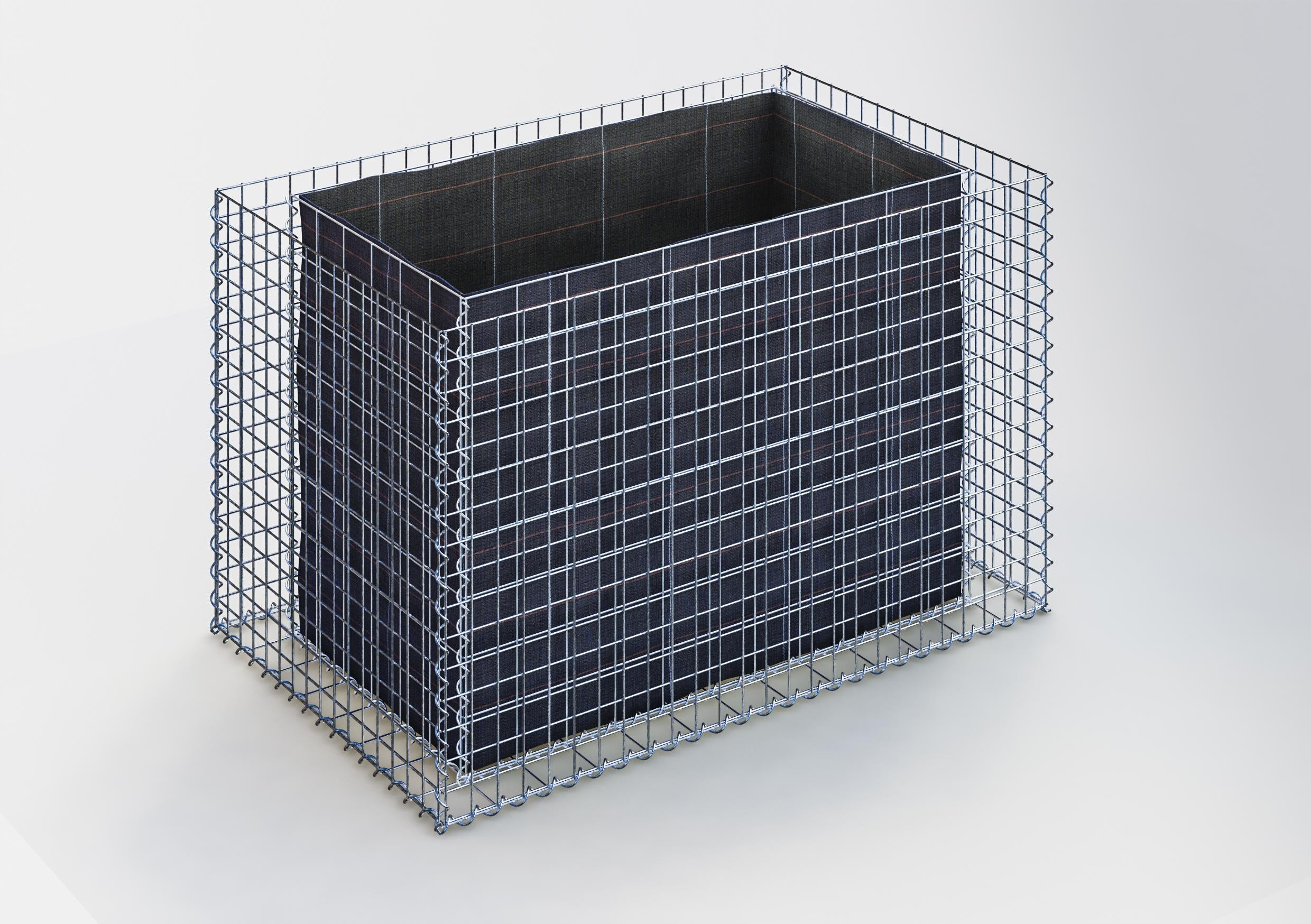 Raised bed square 130 cm x 80 cm x 80 cm (L x H x D), mesh size 5 x 5 cm, wall thickness 10 cm