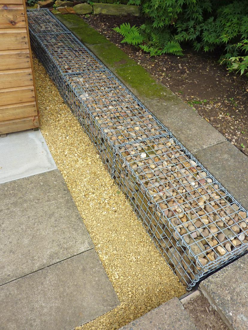 Gabion 100 cm x 30 cm x 40 cm (L x H x D), maskstorlek 5 cm x 5 cm, spiral