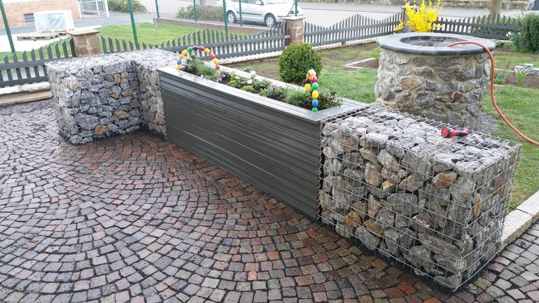 Gabion 100 cm x 80 cm x 50 cm (L x H x D), maskstorlek 5 cm x 10 cm, spiral