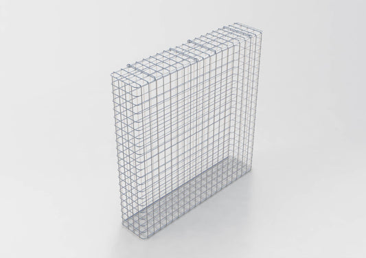 Varmförzinkad gabion 102 cm x 102 cm x 22 cm, maskstorlek 5 cm x 5 cm, helsvetsad