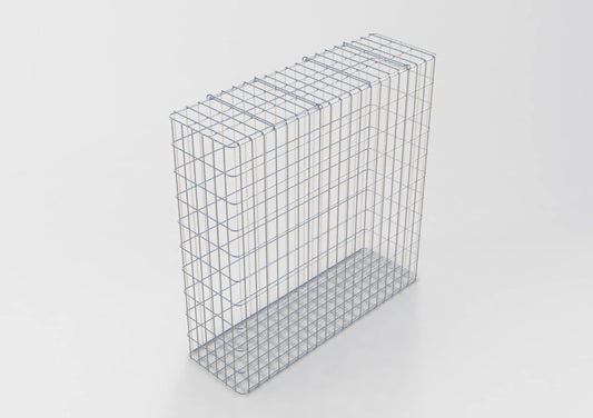 Varmförzinkad gabion 102 cm x 102 cm x 32 cm, maskstorlek 5 cm x 10 cm, helsvetsad