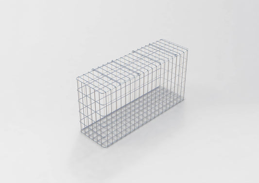 Varmförzinkad gabion 102 cm x 52 cm x 32 cm, maskstorlek 5 cm x 10 cm, helsvetsad