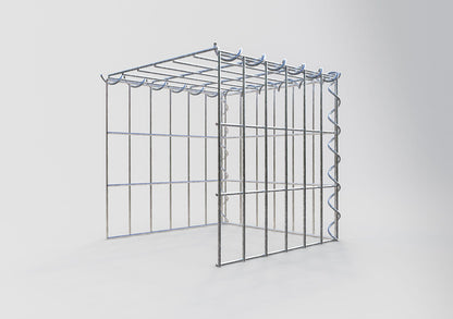 Opvokset gabion type 4 30 cm x 30 cm x 30 cm (L x H x D), maskestørrelse 5 cm x 10 cm, spiral