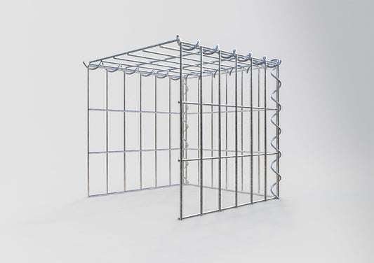 Påväxt gabion typ 4 30 cm x 30 cm x 30 cm (L x H x D), maskstorlek 5 cm x 10 cm, spiral