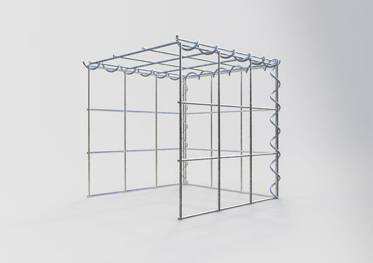 Gabion rapporté type 4 30 cm x 30 cm x 30 cm (L x H x P), mailles 10 cm x 10 cm, spirale