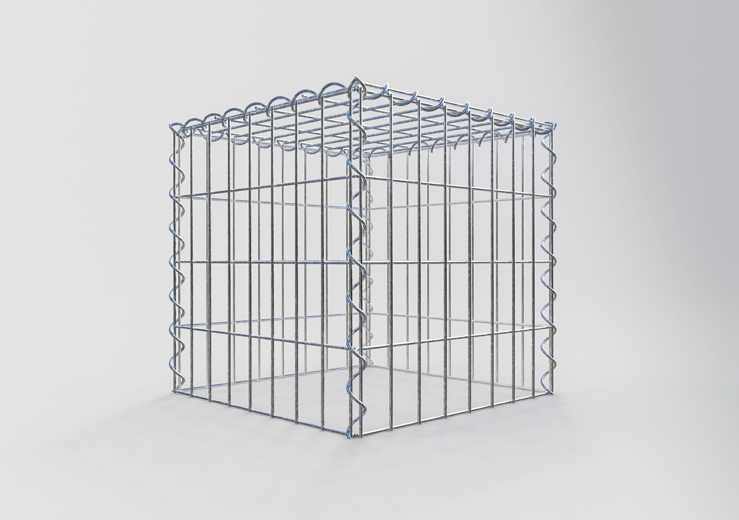 Gabion rapporté type 3 40 cm x 40 cm x 40 cm (L x H x P), mailles 5 cm x 10 cm, spirale