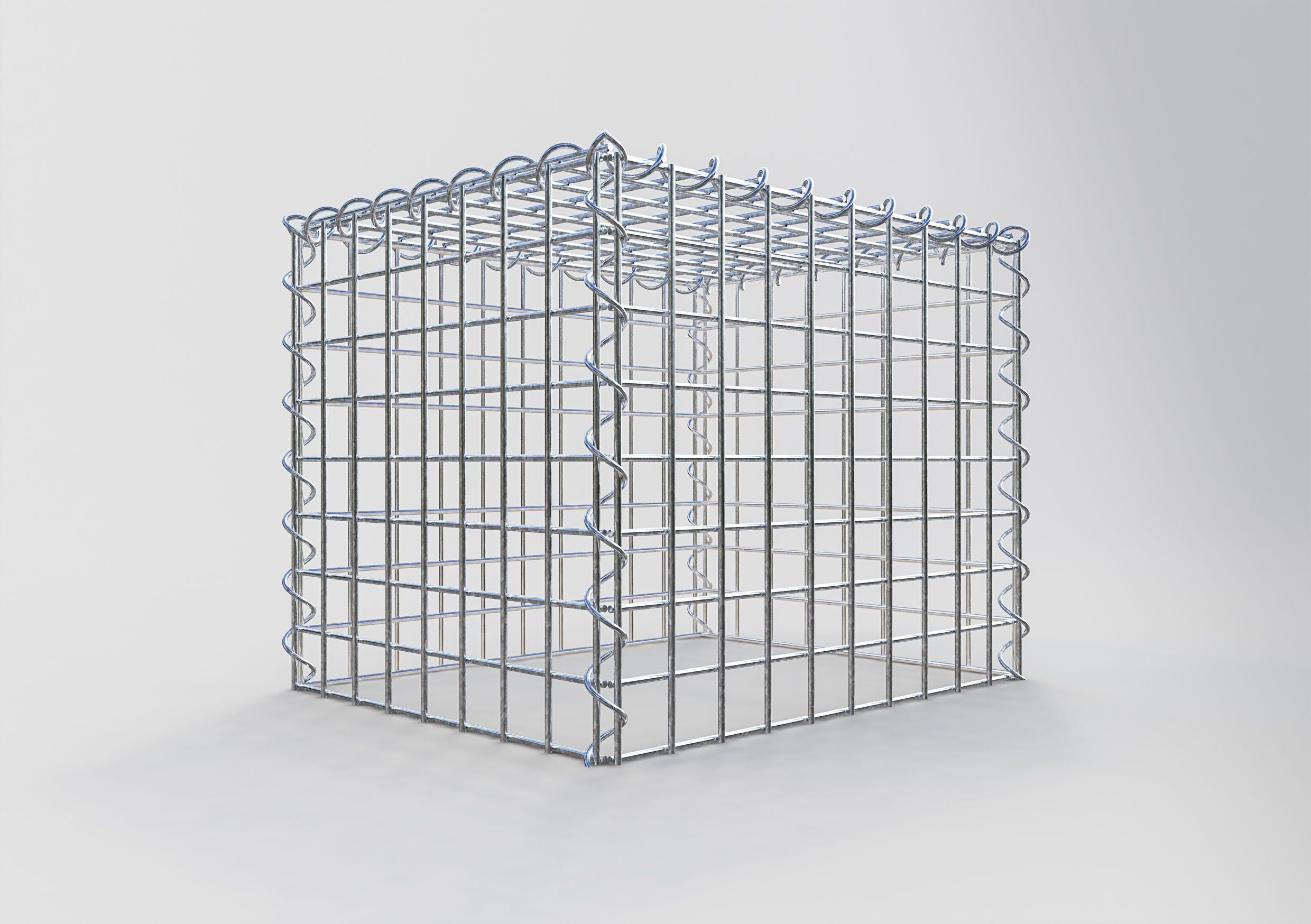 Gabion rapporté type 3 50 cm x 40 cm x 40 cm (L x H x P), mailles 5 cm x 5 cm, spirale