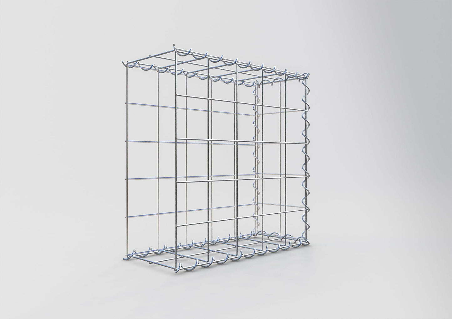 Anbaugabione Typ 2 50 cm x 50 cm x 20 cm (L x H x T), Maschenweite 10 cm x 10 cm, Spirale