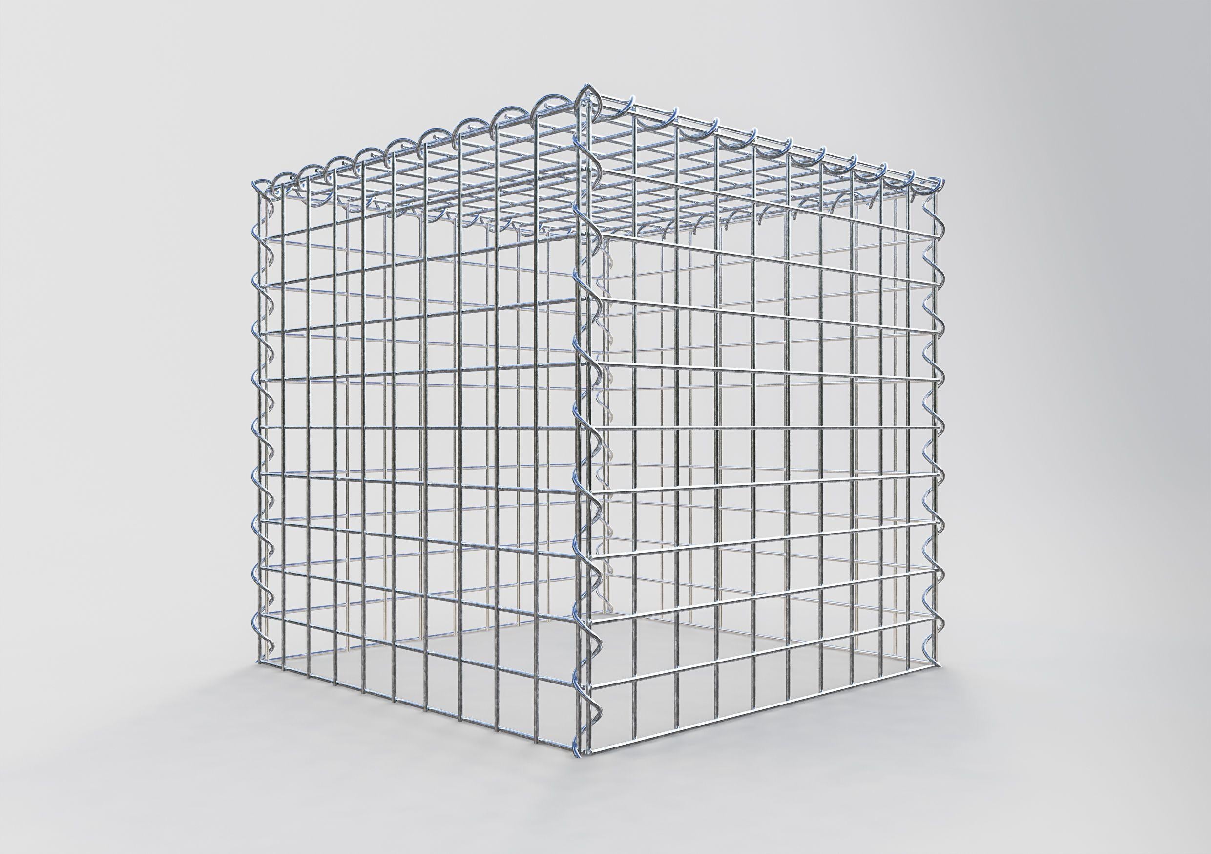 Gabion rapporté type 3 50 cm x 50 cm x 50 cm (L x H x P), mailles 5 cm x 5 cm, spirale