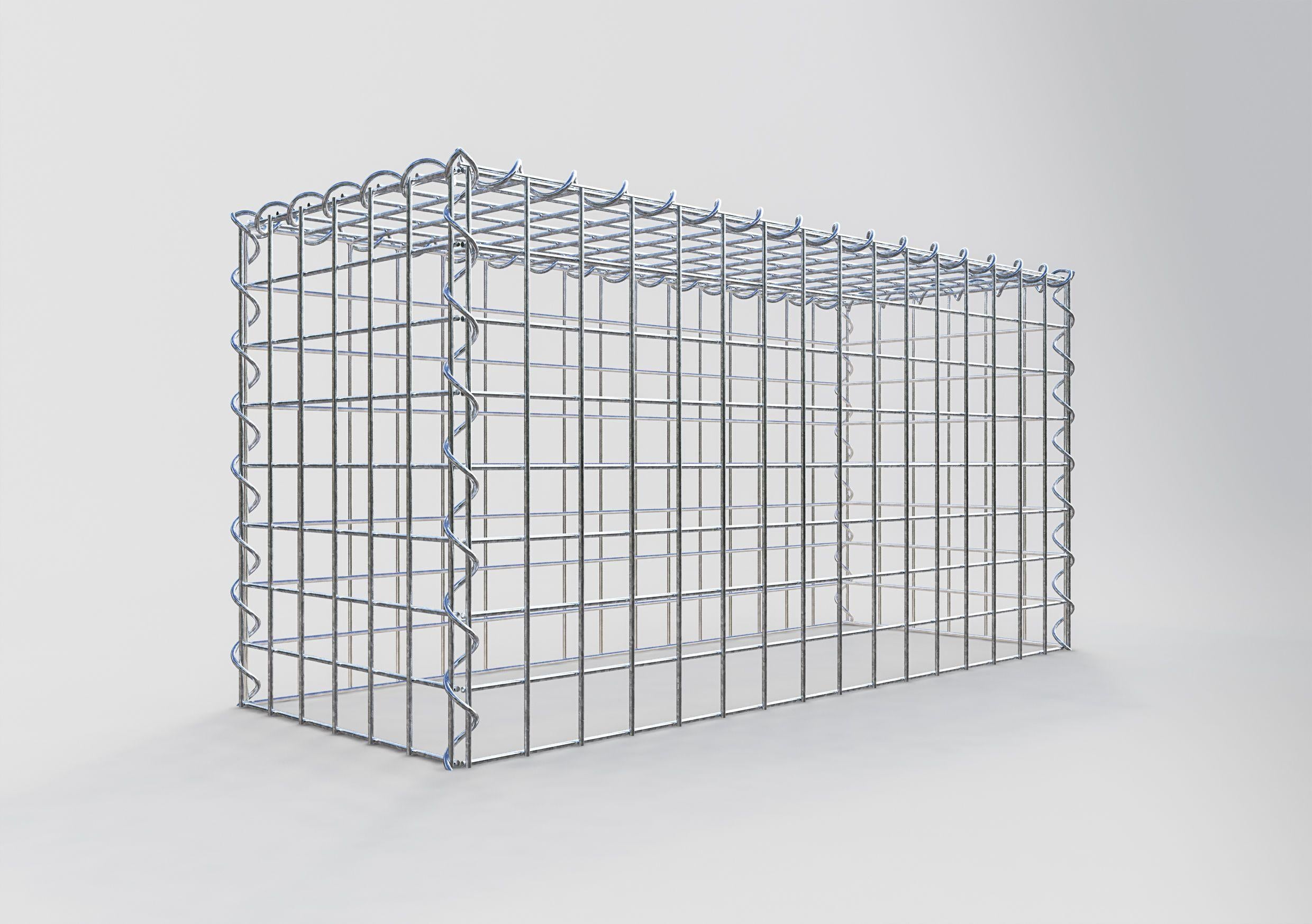 Grown-on gabion type 3 80 cm x 40 cm x 30 cm (L x H x D), mesh size 5 cm x 5 cm, spiral