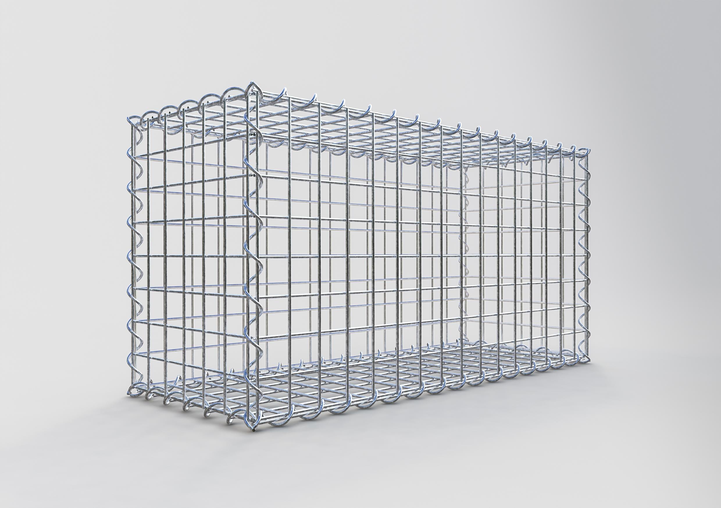 Gabion 80 cm x 40 cm x 30 cm (L x H x D), mesh size 5 cm x 5 cm, spiral