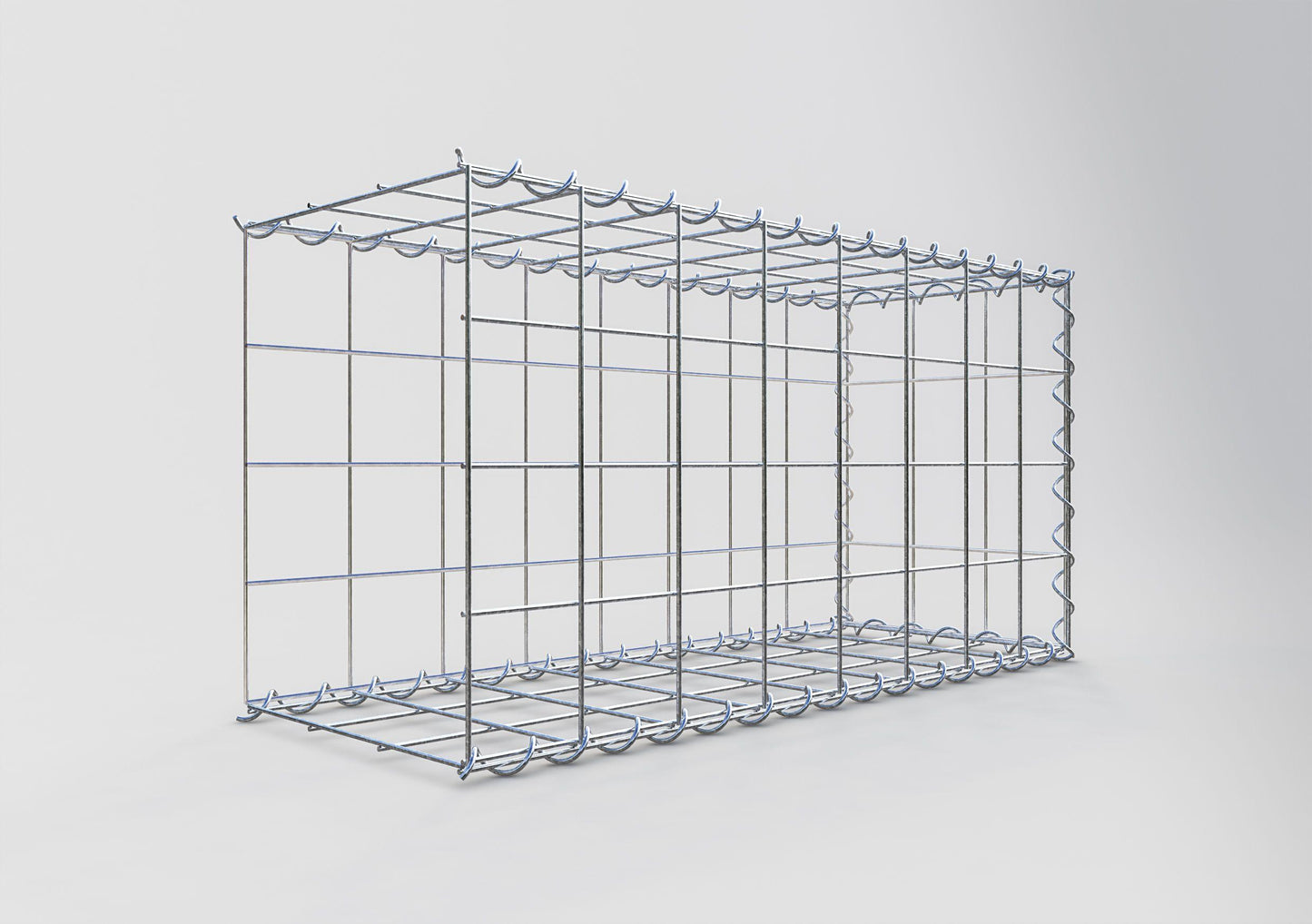 Gabião tipo 2 80 cm x 40 cm x 30 cm (C x A x P), malhagem 10 cm x 10 cm, espiral