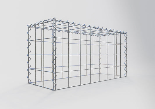Grown-on gabion type 3 80 cm x 40 cm x 30 cm (L x H x D), mesh size 10 cm x 10 cm, spiral