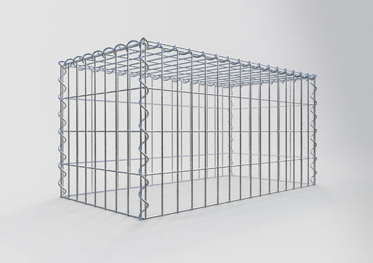 Grown-on gabion type 3 80 cm x 40 cm x 40 cm (L x H x D), mesh size 5 cm x 10 cm, spiral