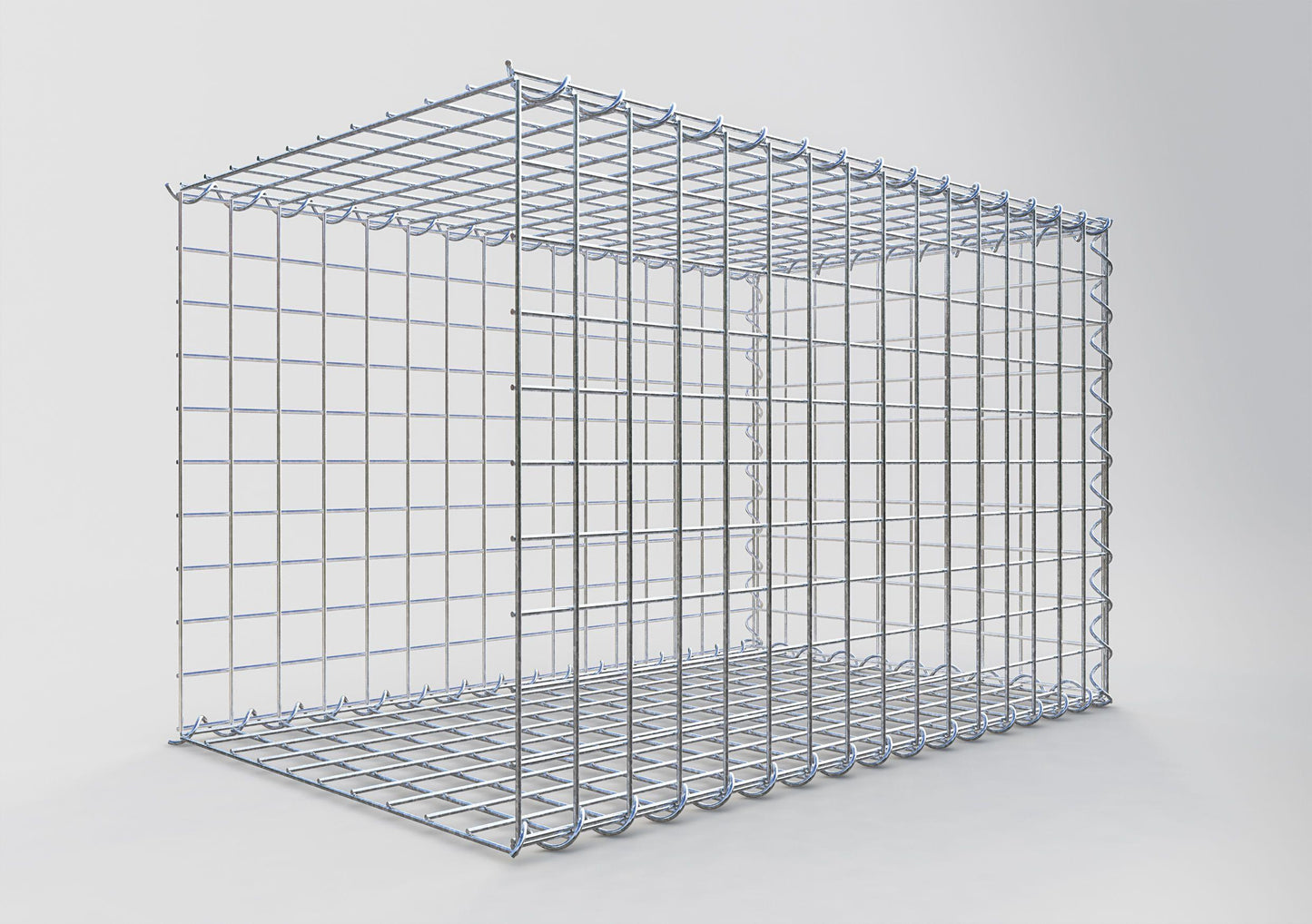 Opvokset gabion type 2 80 cm x 50 cm x 50 cm (L x H x D), maskestørrelse 5 cm x 5 cm, spiral