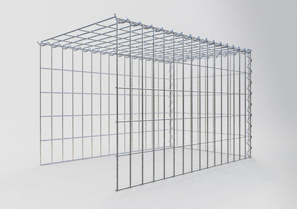 Gabião tipo 4 80 cm x 50 cm x 50 cm (C x A x P), malhagem 5 cm x 10 cm, espiral