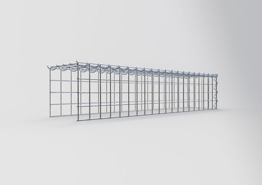 Gabion rapporté type 4 100 cm x 20 cm x 20 cm (L x H x P), mailles 5 cm x 5 cm, spirale