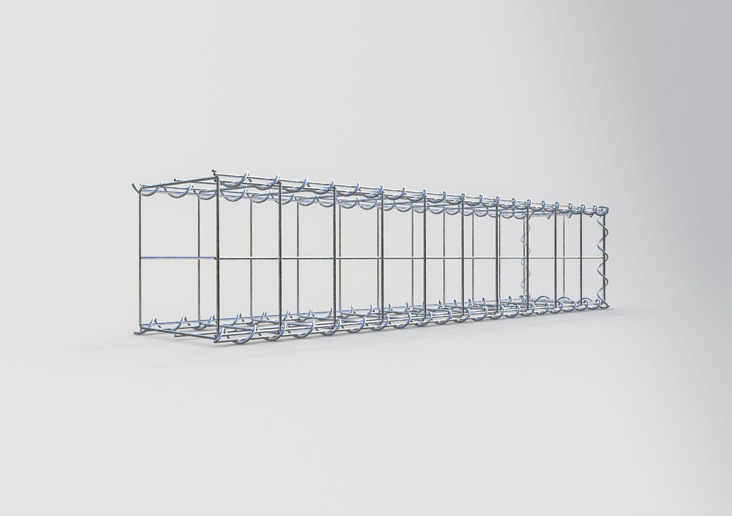 Gabião tipo 2 100 cm x 20 cm x 20 cm (C x A x P), malhagem 10 cm x 10 cm, espiral