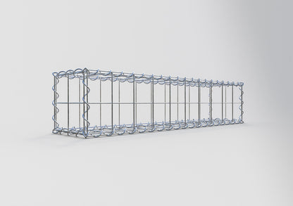 Gabbione 100 cm x 20 cm x 20 cm (L x H x P), maglia 10 cm x 10 cm, spirale