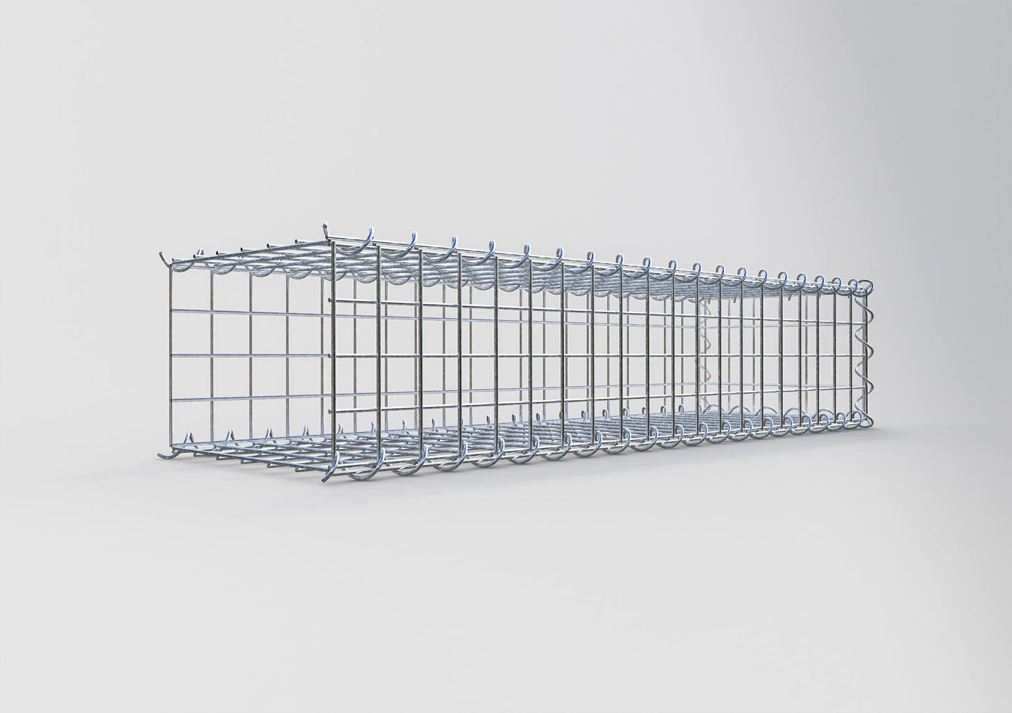 Gabião tipo 2 100 cm x 20 cm x 30 cm (C x A x P), malhagem 5 cm x 5 cm, espiral