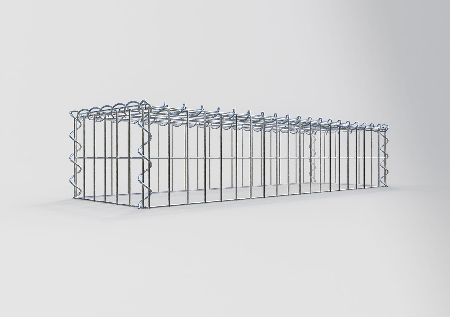 Gabião Tipo 3 100 cm x 20 cm x 30 cm (C x A x P), malhagem 5 cm x 10 cm, espiral