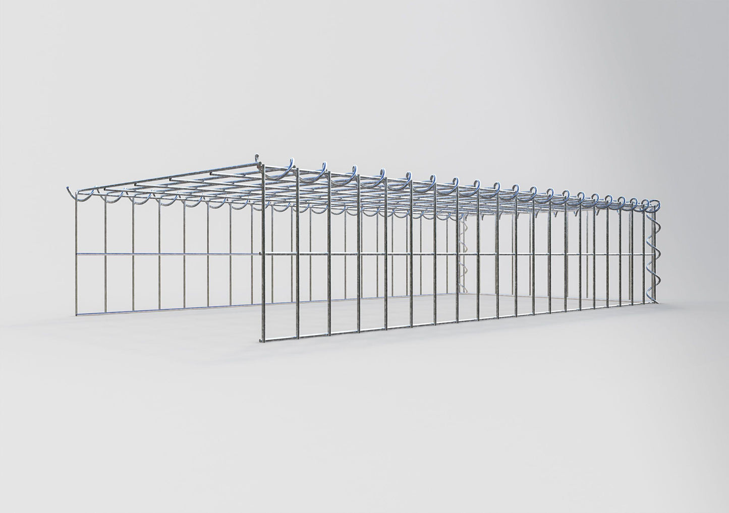 Gabião Tipo 4 100 cm x 20 cm x 50 cm (C x A x P), malhagem 5 cm x 10 cm, espiral