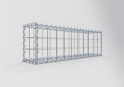 Gavión 100 cm x 30 cm x 20 cm (largo x alto x profundidad), tamaño de malla 10 cm x 10 cm, espiral