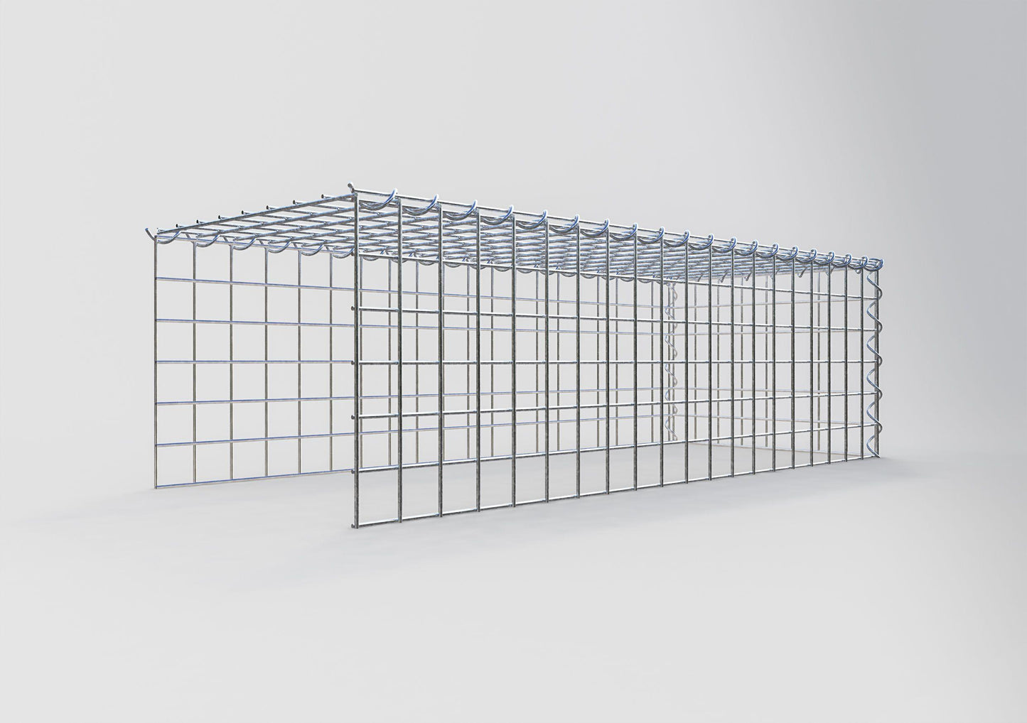 Opvokset gabion type 4 100 cm x 30 cm x 40 cm (L x H x D), maskestørrelse 5 cm x 5 cm, spiral