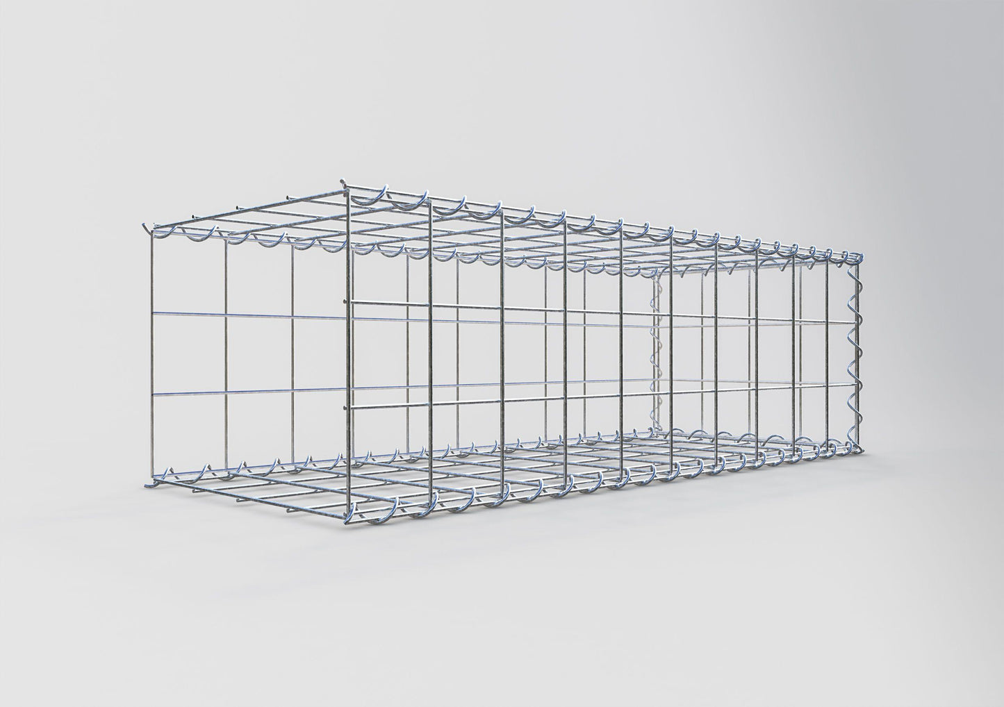 Gabião tipo 2 100 cm x 30 cm x 40 cm (C x A x P), malhagem 10 cm x 10 cm, espiral