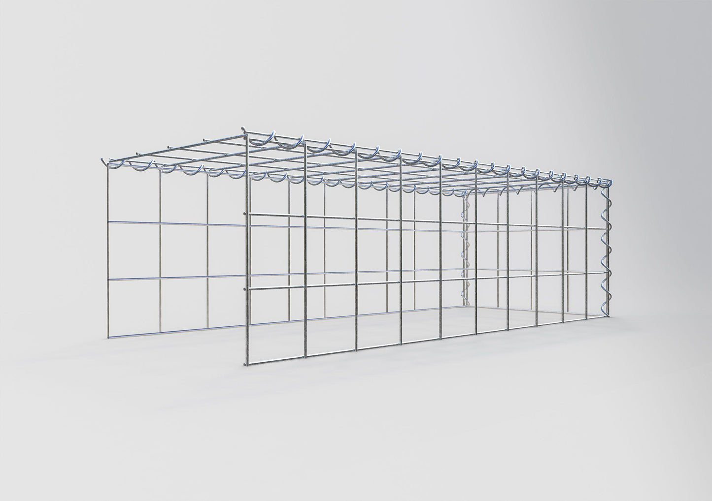 Gabion rapporté type 4 100 cm x 30 cm x 40 cm (L x H x P), mailles 10 cm x 10 cm, spirale