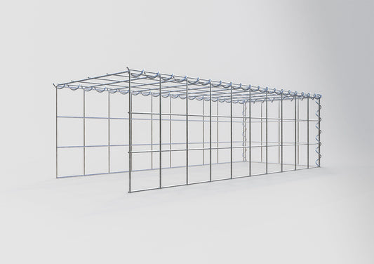 Gabion rapporté type 4 100 cm x 30 cm x 40 cm (L x H x P), mailles 10 cm x 10 cm, spirale