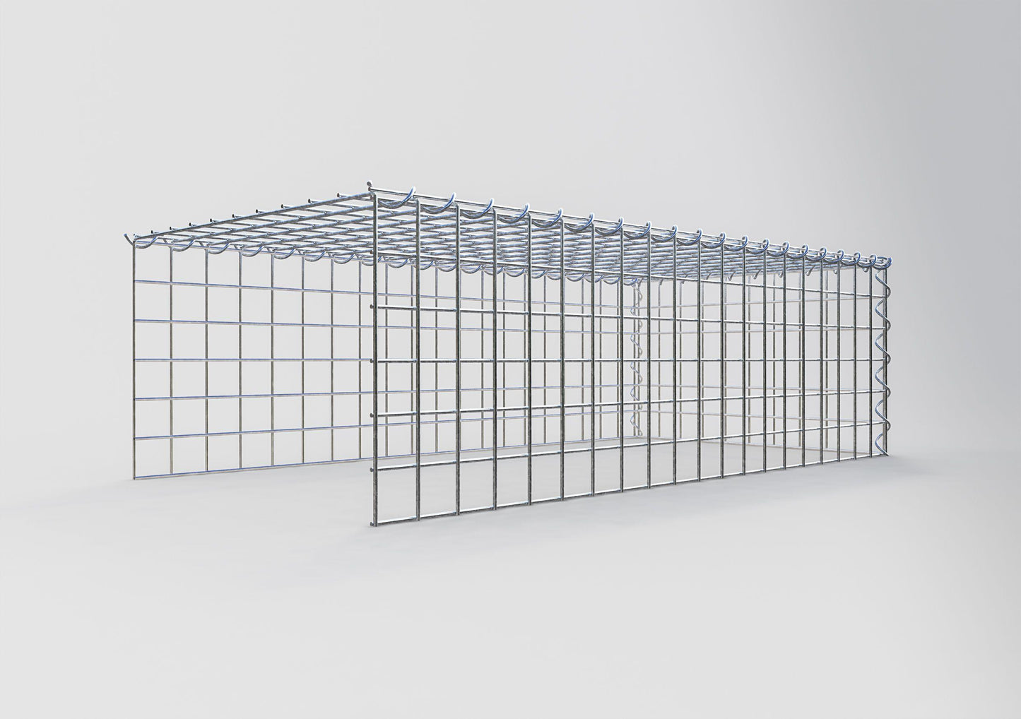 Add-on schanskorf type 4 100 cm x 30 cm x 50 cm (L x H x D), maaswijdte 5 cm x 5 cm, spiraalvormig