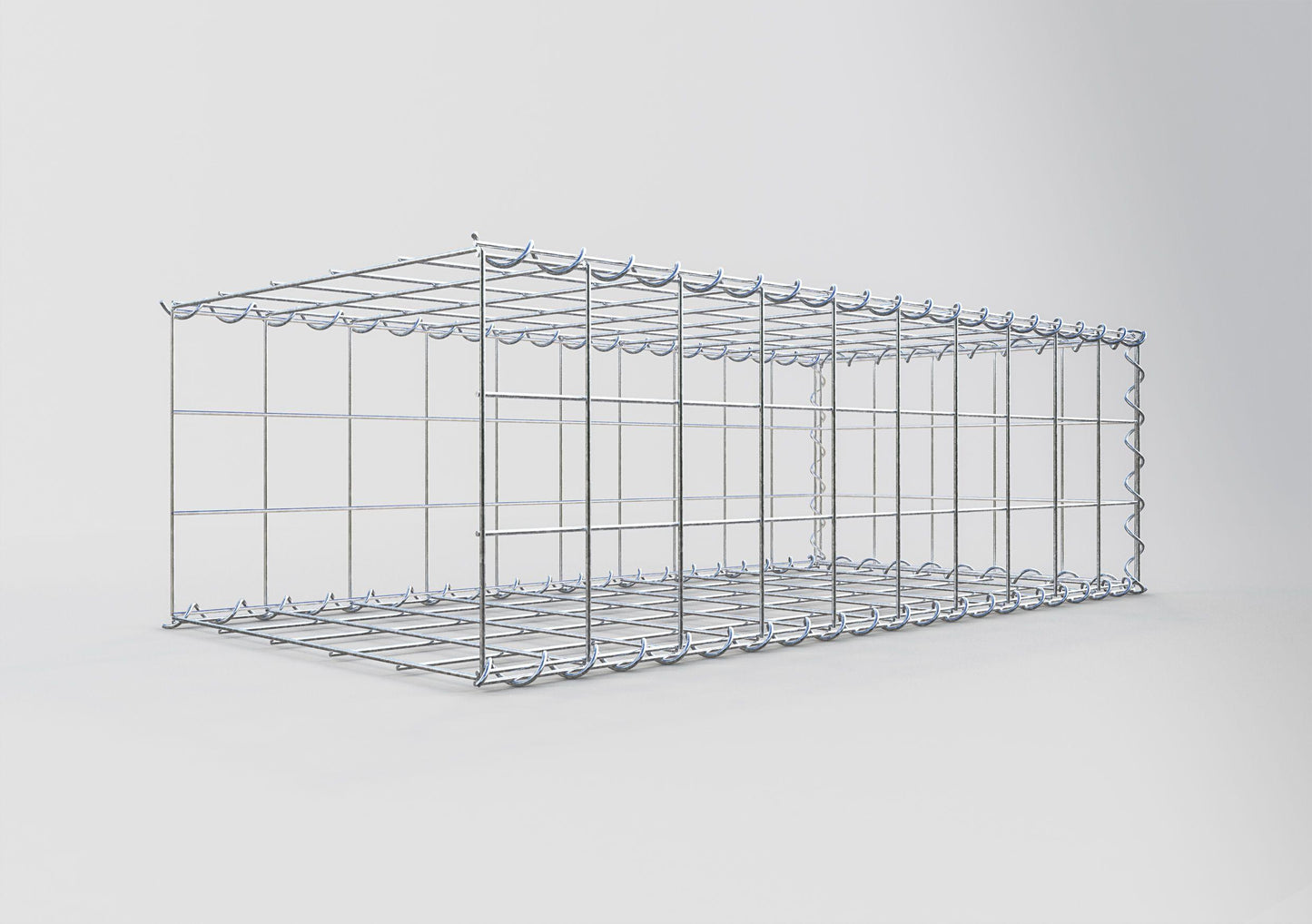 Gabião tipo 2 100 cm x 30 cm x 50 cm (C x A x P), malhagem 10 cm x 10 cm, espiral