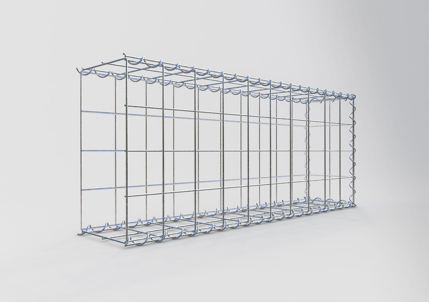 Gabião tipo 2 100 cm x 40 cm x 20 cm (C x A x P), malhagem 10 cm x 10 cm, espiral