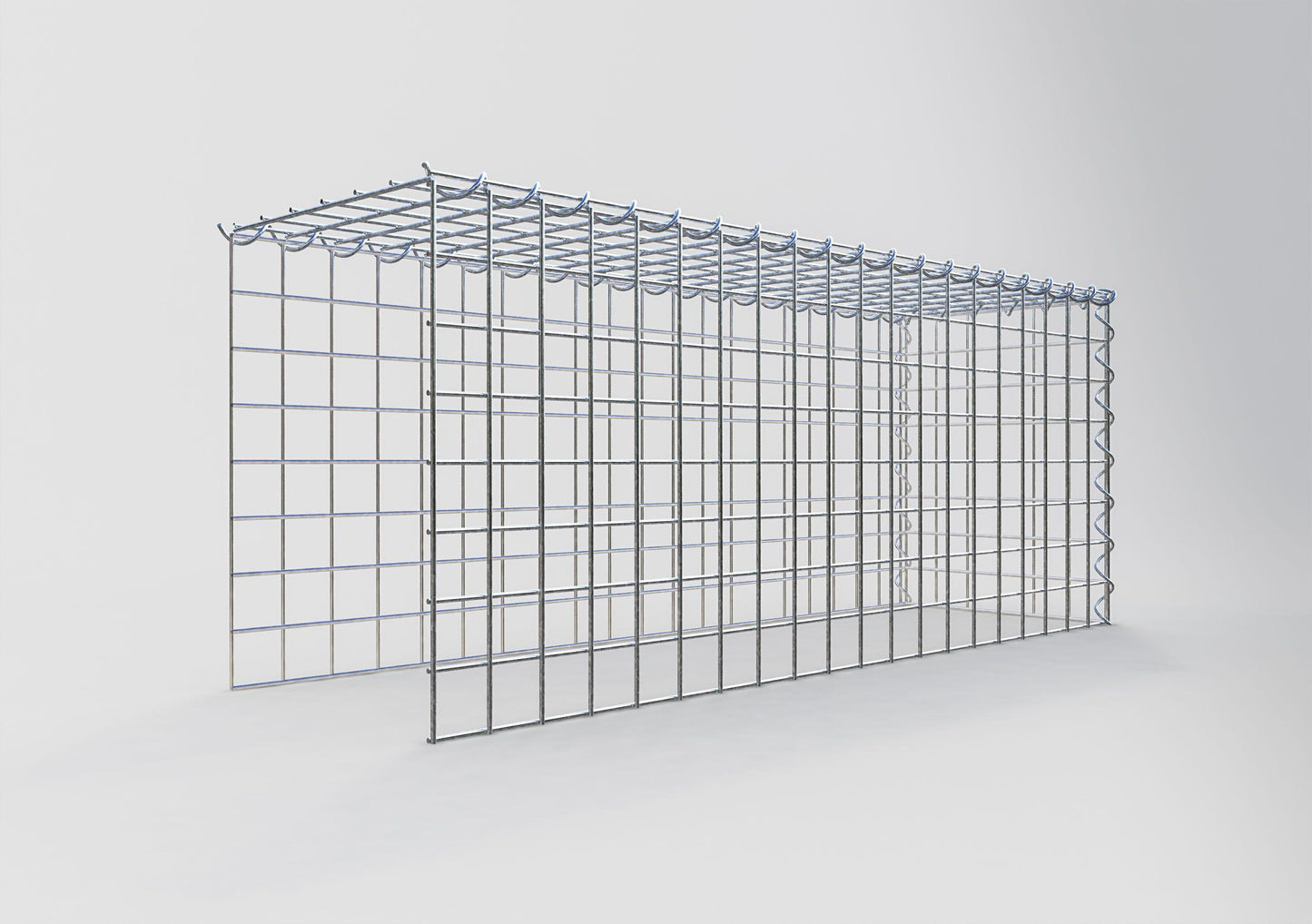 Gabion rapporté type 4 100 cm x 40 cm x 30 cm (L x H x P), mailles 5 cm x 5 cm, spirale